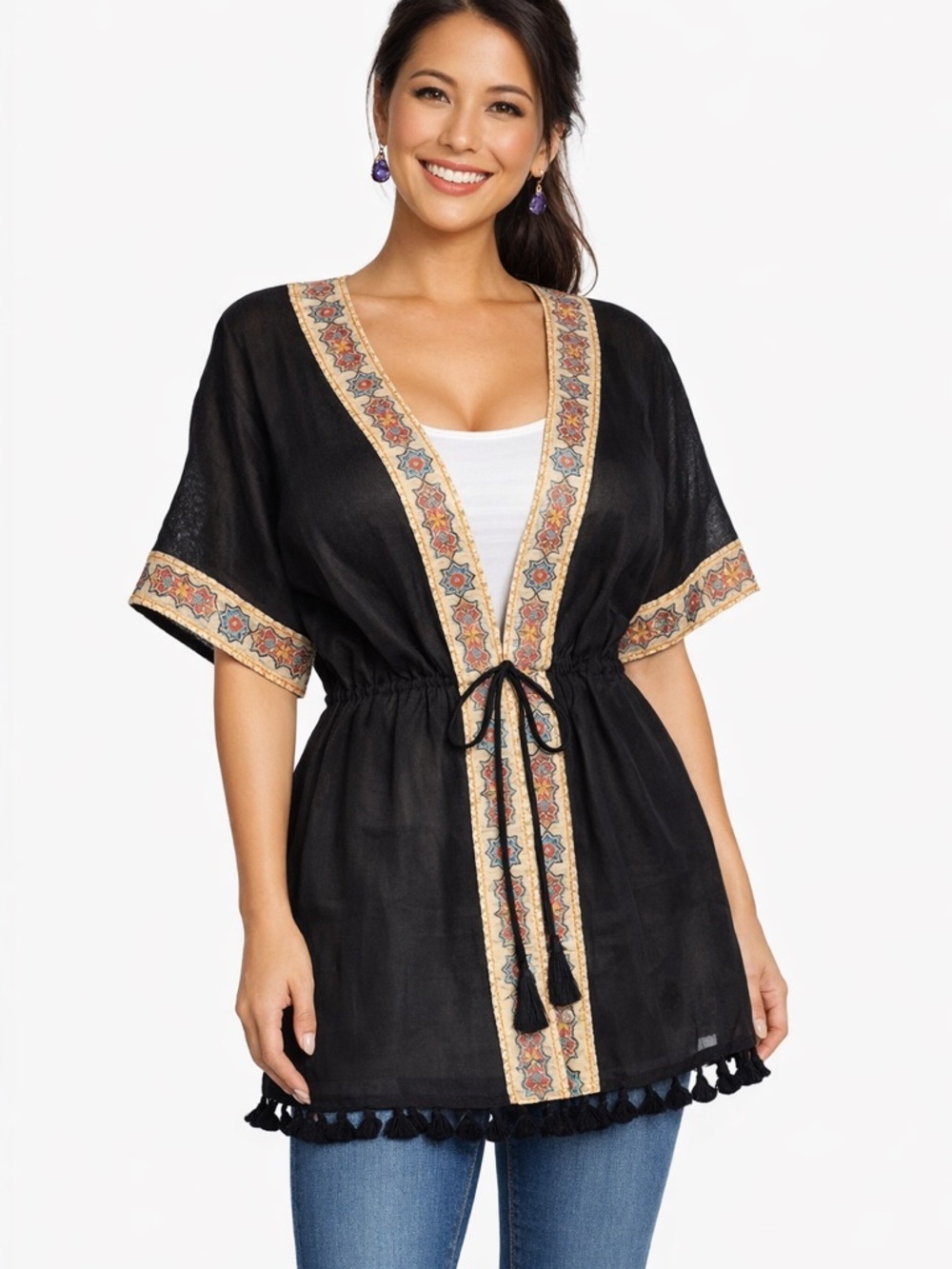 Johnny Was Speza embroidered kimono NWT RARE (extremely oversized)